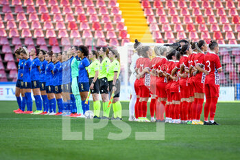 2021-09-17 - Both teams during the national anthems - QUALIFICAZIONI MONDIALI 2023 - ITALIA FEMMINILE VS MOLDOVA - FIFA WORLD CUP - SOCCER