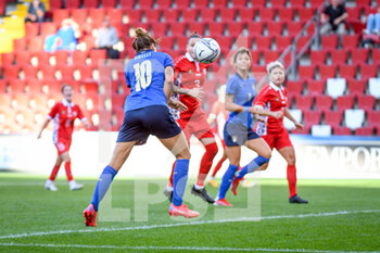 2021-09-17 - Cristiana Girelli (Italy) scores a goal 1-0 - QUALIFICAZIONI MONDIALI 2023 - ITALIA FEMMINILE VS MOLDOVA - FIFA WORLD CUP - SOCCER