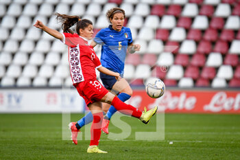 2021-09-17 - Alina Chirica (Moldova) in action against Elena Linari (Italy) - QUALIFICAZIONI MONDIALI 2023 - ITALIA FEMMINILE VS MOLDOVA - FIFA WORLD CUP - SOCCER