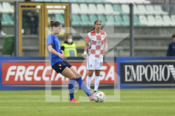 2021-10-22 - Cecilia Salvai of Italy in action during the UEFA women's world cup qualifying round between ITALIA and CROATIA at Stadio Teofilo Patini on October 22, 2021 in Castel di Sangro, Italy. - QUALIFICAZIONI MONDIALI 2023 - ITALIA FEMMINILE VS CROAZIA - FIFA WORLD CUP - SOCCER