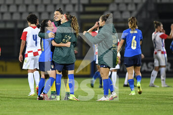 2021-10-22 - Italy Team during the UEFA women's world cup qualifying round between ITALIA and CROATIA at Stadio Teofilo Patini on October 22, 2021 in Castel di Sangro, Italy. - QUALIFICAZIONI MONDIALI 2023 - ITALIA FEMMINILE VS CROAZIA - FIFA WORLD CUP - SOCCER