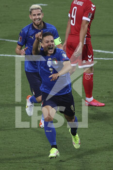 2021-09-08 - Giacomo Raspadori - Italy - celebrates after scoring a goal - QUALIFICAZIONI MONDIALI QATAR 2022 - ITALIA VS LITUANIA - FIFA WORLD CUP - SOCCER