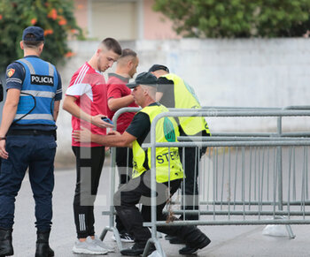 2021-09-05 - Security check during the Fifa World Cup Qualifiers , Qatar 2022, football match between the national teams of Albania and Hungary on September 05, 2021 at Elbasan Arena - Albania - 
Photo Nderim Kaceli - QUALIFICAZIONI MONDIALI QATAR 2022 - ALBANIA VS UNGHERIA - FIFA WORLD CUP - SOCCER