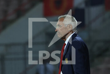 2021-09-08 - Coach Edy Reja (Albania) during the Fifa World Cup Qualifiers , Qatar 2022, football match between the national teams of Albania and San Marino on September 08, 2021 at Elbasan Arena - Albania - 
Photo Nderim Kaceli - QUALIFICAZIONI MONDIALI QATAR 2022 - ALBANIA VS SAN MARINO - FIFA WORLD CUP - SOCCER