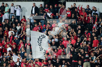 2021-09-08 - Albanian Supporters during the Fifa World Cup Qualifiers , Qatar 2022, football match between the national teams of Albania and San Marino on September 08, 2021 at Elbasan Arena - Albania - 
Photo Nderim Kaceli - QUALIFICAZIONI MONDIALI QATAR 2022 - ALBANIA VS SAN MARINO - FIFA WORLD CUP - SOCCER