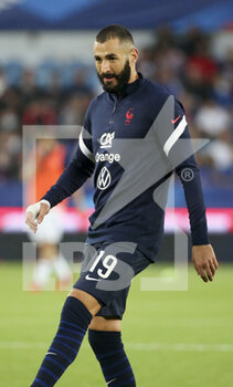 2021-09-01 - Karim Benzema of France during the FIFA World Cup Qatar 2022, Qualifiers, Group D football match between France and Bosnia and Herzegovina on September 1, 2021 at Stade de La Meinau in Strasbourg, France - FIFA WORLD CUP QATAR 2022, QUALIFIERS, GROUP D - FRANCE AND BOSNIA AND HERZEGOVINA - FIFA WORLD CUP - SOCCER
