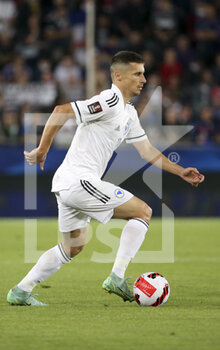 2021-09-01 - Gojko Cimirot of Bosnia and Herzegovina during the FIFA World Cup Qatar 2022, Qualifiers, Group D football match between France and Bosnia and Herzegovina on September 1, 2021 at Stade de La Meinau in Strasbourg, France - FIFA WORLD CUP QATAR 2022, QUALIFIERS, GROUP D - FRANCE AND BOSNIA AND HERZEGOVINA - FIFA WORLD CUP - SOCCER