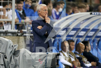 2021-09-01 - Coach of Team France Didier Deschamps during the FIFA World Cup Qatar 2022, Qualifiers, Group D football match between France and Bosnia and Herzegovina on September 1, 2021 at Stade de La Meinau in Strasbourg, France - FIFA WORLD CUP QATAR 2022, QUALIFIERS, GROUP D - FRANCE AND BOSNIA AND HERZEGOVINA - FIFA WORLD CUP - SOCCER
