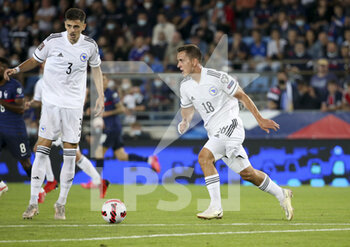 2021-09-01 - Amir Hadziahmetovic of Bosnia and Herzegovina during the FIFA World Cup Qatar 2022, Qualifiers, Group D football match between France and Bosnia and Herzegovina on September 1, 2021 at Stade de La Meinau in Strasbourg, France - Photo Jean Catuffe / DPPI - FIFA WORLD CUP QATAR 2022, QUALIFIERS, GROUP D - FRANCE AND BOSNIA AND HERZEGOVINA - FIFA WORLD CUP - SOCCER