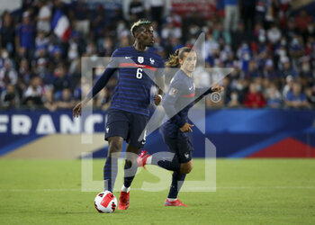 2021-09-01 - Paul Pogba, Antoine Griezmann of France during the FIFA World Cup Qatar 2022, Qualifiers, Group D football match between France and Bosnia and Herzegovina on September 1, 2021 at Stade de La Meinau in Strasbourg, France - FIFA WORLD CUP QATAR 2022, QUALIFIERS, GROUP D - FRANCE AND BOSNIA AND HERZEGOVINA - FIFA WORLD CUP - SOCCER