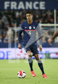 2021-09-01 - Raphael Varane of France during the FIFA World Cup Qatar 2022, Qualifiers, Group D football match between France and Bosnia and Herzegovina on September 1, 2021 at Stade de La Meinau in Strasbourg, France - Photo Jean Catuffe / DPPI - FIFA WORLD CUP QATAR 2022, QUALIFIERS, GROUP D - FRANCE AND BOSNIA AND HERZEGOVINA - FIFA WORLD CUP - SOCCER
