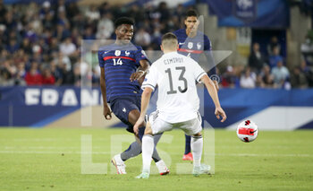 2021-09-01 - Aurelien Tchouameni of France during the FIFA World Cup Qatar 2022, Qualifiers, Group D football match between France and Bosnia and Herzegovina on September 1, 2021 at Stade de La Meinau in Strasbourg, France - Photo Jean Catuffe / DPPI - FIFA WORLD CUP QATAR 2022, QUALIFIERS, GROUP D - FRANCE AND BOSNIA AND HERZEGOVINA - FIFA WORLD CUP - SOCCER