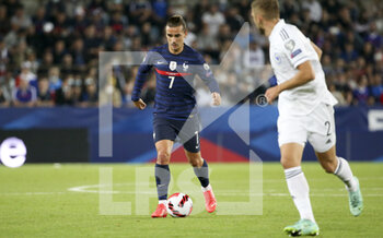 2021-09-01 - Antoine Griezmann of France during the FIFA World Cup Qatar 2022, Qualifiers, Group D football match between France and Bosnia and Herzegovina on September 1, 2021 at Stade de La Meinau in Strasbourg, France - Photo Jean Catuffe / DPPI - FIFA WORLD CUP QATAR 2022, QUALIFIERS, GROUP D - FRANCE AND BOSNIA AND HERZEGOVINA - FIFA WORLD CUP - SOCCER