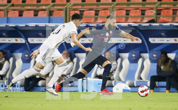 2021-09-01 - Karim Benzema of France during the FIFA World Cup Qatar 2022, Qualifiers, Group D football match between France and Bosnia and Herzegovina on September 1, 2021 at Stade de La Meinau in Strasbourg, France - Photo Jean Catuffe / DPPI - FIFA WORLD CUP QATAR 2022, QUALIFIERS, GROUP D - FRANCE AND BOSNIA AND HERZEGOVINA - FIFA WORLD CUP - SOCCER