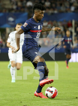 2021-09-01 - Kingsley Coman of France during the FIFA World Cup Qatar 2022, Qualifiers, Group D football match between France and Bosnia and Herzegovina on September 1, 2021 at Stade de La Meinau in Strasbourg, France - Photo Jean Catuffe / DPPI - FIFA WORLD CUP QATAR 2022, QUALIFIERS, GROUP D - FRANCE AND BOSNIA AND HERZEGOVINA - FIFA WORLD CUP - SOCCER