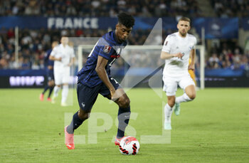 2021-09-01 - Kingsley Coman of France during the FIFA World Cup Qatar 2022, Qualifiers, Group D football match between France and Bosnia and Herzegovina on September 1, 2021 at Stade de La Meinau in Strasbourg, France - FIFA WORLD CUP QATAR 2022, QUALIFIERS, GROUP D - FRANCE AND BOSNIA AND HERZEGOVINA - FIFA WORLD CUP - SOCCER