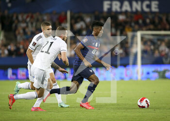 2021-09-01 - Kingsley Coman of France during the FIFA World Cup Qatar 2022, Qualifiers, Group D football match between France and Bosnia and Herzegovina on September 1, 2021 at Stade de La Meinau in Strasbourg, France - FIFA WORLD CUP QATAR 2022, QUALIFIERS, GROUP D - FRANCE AND BOSNIA AND HERZEGOVINA - FIFA WORLD CUP - SOCCER