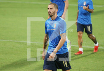 2021-09-02 - Leonardo Bonucci of Italy warms up during the FIFA World Cup Qatar 2022, Qualifiers Group C football match between Italy and Bulgaria on September 2, 2022 at Artemio Franchi stadium in Firenze, Italy - FIFA WORLD CUP QATAR 2022, QUALIFIERS GROUP C - ITALY VS BULGARIA - FIFA WORLD CUP - SOCCER