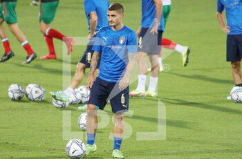 2021-09-02 - Marco Verratti of Italy warms up during the FIFA World Cup Qatar 2022, Qualifiers Group C football match between Italy and Bulgaria on September 2, 2022 at Artemio Franchi stadium in Firenze, Italy - FIFA WORLD CUP QATAR 2022, QUALIFIERS GROUP C - ITALY VS BULGARIA - FIFA WORLD CUP - SOCCER