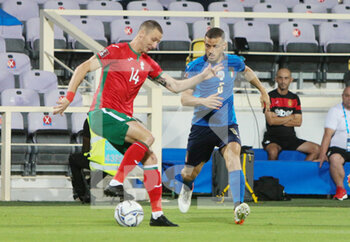 2021-09-02 - Anton Nedyalkov of Bulgaria, Alessandro Florenzi of Italy during the FIFA World Cup Qatar 2022, Qualifiers Group C football match between Italy and Bulgaria on September 2, 2022 at Artemio Franchi stadium in Firenze, Italy - FIFA WORLD CUP QATAR 2022, QUALIFIERS GROUP C - ITALY VS BULGARIA - FIFA WORLD CUP - SOCCER