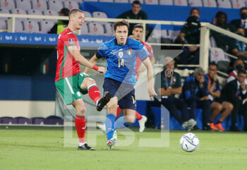 2021-09-02 - Anton Nedyalkov of Bulgaria, Federico Chiesa of Italy during the FIFA World Cup Qatar 2022, Qualifiers Group C football match between Italy and Bulgaria on September 2, 2022 at Artemio Franchi stadium in Firenze, Italy - FIFA WORLD CUP QATAR 2022, QUALIFIERS GROUP C - ITALY VS BULGARIA - FIFA WORLD CUP - SOCCER