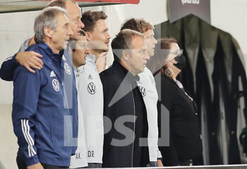 2021-09-02 - Germany coach Hansi Flick with assistant coaches Wolfgang Bunz, Danny Rohl, Andreas Kronenberg, Marcus Sorg during the FIFA World Cup Qatar 2022, Qualifiers, Group J football match between Liechtenstein and Germany on September 2, 2021 at Kybunpark in St Gallen, Switzerland - Photo Marcel Engelbrecht / firo Sportphoto / DPPI - FIFA WORLD CUP QATAR 2022, QUALIFIERS, GROUP J - LIECHTENSTEIN AND GERMANY - FIFA WORLD CUP - SOCCER