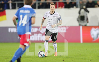 2021-09-02 - Marco Reus of Germany during the FIFA World Cup Qatar 2022, Qualifiers, Group J football match between Liechtenstein and Germany on September 2, 2021 at Kybunpark in St Gallen, Switzerland - Photo Marcel Engelbrecht / firo Sportphoto / DPPI - FIFA WORLD CUP QATAR 2022, QUALIFIERS, GROUP J - LIECHTENSTEIN AND GERMANY - FIFA WORLD CUP - SOCCER