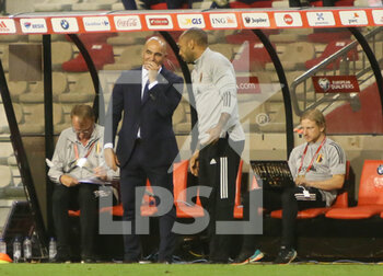 2021-09-06 - Coach Roberto Martinez and Thierry Henry of Belgium during the FIFA World Cup Qatar 2022, Qualifiers, Group E football match between Belgium and Czech Republic on September 5, 2021 at King Baudouin stadium in Brussels, Belgium - FIFA WORLD CUP QATAR 2022, QUALIFIERS, GROUP E - BELGIUM VS CZECH REPUBLIC - FIFA WORLD CUP - SOCCER