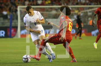 2021-09-06 - Tomas Holes of Czech Republic and Alex Witsel of Belgium during the FIFA World Cup Qatar 2022, Qualifiers, Group E football match between Belgium and Czech Republic on September 5, 2021 at King Baudouin stadium in Brussels, Belgium - FIFA WORLD CUP QATAR 2022, QUALIFIERS, GROUP E - BELGIUM VS CZECH REPUBLIC - FIFA WORLD CUP - SOCCER