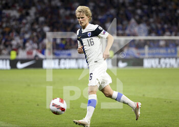 2021-09-07 - Uhro Nissila of Finland during the FIFA World Cup Qatar 2022, Qualifiers, Group D football match between France and Finland on September 7, 2021 at Groupama stadium in Decines-Charpieu near Lyon, France - FIFA WORLD CUP QATAR 2022, QUALIFIERS, GROUP D - FRANCE AND FINLAND - FIFA WORLD CUP - SOCCER