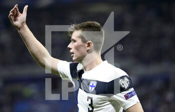 2021-09-07 - Daniel O?Shaughnessy of Finland during the FIFA World Cup Qatar 2022, Qualifiers, Group D football match between France and Finland on September 7, 2021 at Groupama stadium in Decines-Charpieu near Lyon, France - FIFA WORLD CUP QATAR 2022, QUALIFIERS, GROUP D - FRANCE AND FINLAND - FIFA WORLD CUP - SOCCER