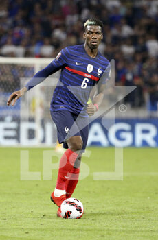 2021-09-07 - Paul Pogba of France during the FIFA World Cup Qatar 2022, Qualifiers, Group D football match between France and Finland on September 7, 2021 at Groupama stadium in Decines-Charpieu near Lyon, France - FIFA WORLD CUP QATAR 2022, QUALIFIERS, GROUP D - FRANCE AND FINLAND - FIFA WORLD CUP - SOCCER