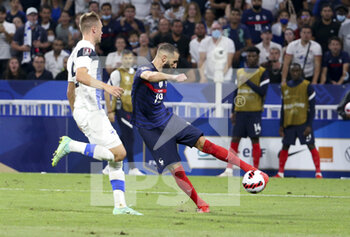 2021-09-07 - Karim Benzema of France during the FIFA World Cup Qatar 2022, Qualifiers, Group D football match between France and Finland on September 7, 2021 at Groupama stadium in Decines-Charpieu near Lyon, France - FIFA WORLD CUP QATAR 2022, QUALIFIERS, GROUP D - FRANCE AND FINLAND - FIFA WORLD CUP - SOCCER
