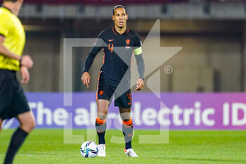 2021-10-08 - Virgil van Dijk of the Netherlands during the FIFA World Cup 2022, Qualifiers football match between Latvia and Netherlands on October 8, 2021 at Daugava Stadium in Riga, Latvia - FIFA WORLD CUP 2022, QUALIFIERS - LATVIA AND NETHERLANDS - FIFA WORLD CUP - SOCCER