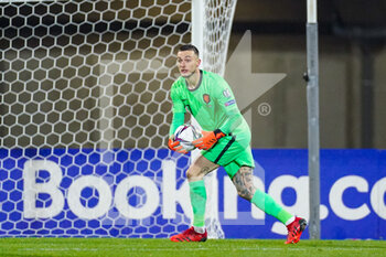 2021-10-08 - Goalkeeper Justin Bijlow of the Netherlands during the FIFA World Cup 2022, Qualifiers football match between Latvia and Netherlands on October 8, 2021 at Daugava Stadium in Riga, Latvia - FIFA WORLD CUP 2022, QUALIFIERS - LATVIA AND NETHERLANDS - FIFA WORLD CUP - SOCCER