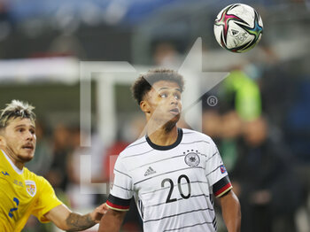2021-10-08 - Karim Adeyemi of Germany during the FIFA World Cup 2022, Qualifiers Group J football match between Germany and Romania on October 8, 2021 at Volksparkstadion in Hamburg, Germany - FIFA WORLD CUP 2022, QUALIFIERS GROUP J - GERMANY VS ROMANIA - FIFA WORLD CUP - SOCCER