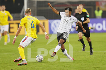 2021-10-08 - Karim Adeyemi of Germany during the FIFA World Cup 2022, Qualifiers Group J football match between Germany and Romania on October 8, 2021 at Volksparkstadion in Hamburg, Germany - FIFA WORLD CUP 2022, QUALIFIERS GROUP J - GERMANY VS ROMANIA - FIFA WORLD CUP - SOCCER