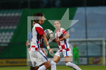 2021-10-22 - Croatia gestures during the FIFA Women's World Cup 2023 Qualifications football match between Italy and Croatia at the Teofilo Patini stadium in Città Castel di Sangro on October 22th 2021 - FIFA WOMEN'S WORLD CUP 2023 QUALIFICATION - ITALY VS CROATIA INT - FIFA WORLD CUP - SOCCER
