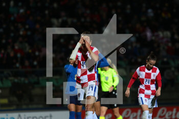2021-10-22 - Antonia Dulčić of Croatia  during the FIFA Women's World Cup 2023 Qualifications football match between Italy and Croatia at the Teofilo Patini stadium in Città Castel di Sangro on October 22th 2021 - FIFA WOMEN'S WORLD CUP 2023 QUALIFICATION - ITALY VS CROATIA INT - FIFA WORLD CUP - SOCCER