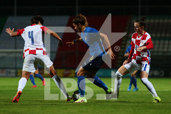 2021-10-22 - Cantore of Italy gestures during the FIFA Women's World Cup 2023 Qualifications football match between Italy and Croatia at the Teofilo Patini stadium in Città Castel di Sangro on October 22th 2021 - FIFA WOMEN'S WORLD CUP 2023 QUALIFICATION - ITALY VS CROATIA INT - FIFA WORLD CUP - SOCCER