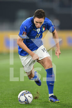 2021-11-12 - ROME, ITALY -  November 12 : Federico Chiesa of Italy in Action during the World Cup Qualifiers Group C soccer match between  Italy and Svizzera  at Stadio Olimpico on November 12,2021 in Rome,Italy - FIFA WORLD CUP QATAR 2022 QUALIFIERS - ITALY VS SWITZERLAND - FIFA WORLD CUP - SOCCER