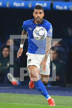 2021-11-12 - ROME, ITALY -  November 12 :  Emerson Palmieri do Santos  of Italy in Action during the World Cup Qualifiers Group C soccer match between  Italy and Svizzera  at Stadio Olimpico on November 12,2021 in Rome,Italy - FIFA WORLD CUP QATAR 2022 QUALIFIERS - ITALY VS SWITZERLAND - FIFA WORLD CUP - SOCCER