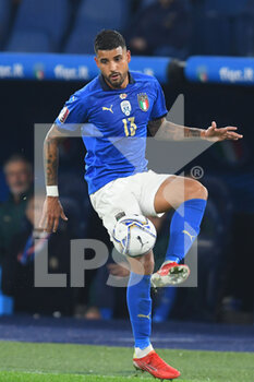 2021-11-12 - ROME, ITALY -  November 12 :  Emerson Palmieri Do Santos  of Italy in Action during the World Cup Qualifiers Group C soccer match between  Italy and Svizzera  at Stadio Olimpico on November 12,2021 in Rome,Italy - FIFA WORLD CUP QATAR 2022 QUALIFIERS - ITALY VS SWITZERLAND - FIFA WORLD CUP - SOCCER