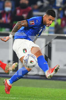 2021-11-12 - ROME, ITALY -  November 12 : Lorenzo Insigne  of Italy in Action during the World Cup Qualifiers Group C soccer match between  Italy and Svizzera  at Stadio Olimpico on November 12,2021 in Rome,Italy - FIFA WORLD CUP QATAR 2022 QUALIFIERS - ITALY VS SWITZERLAND - FIFA WORLD CUP - SOCCER