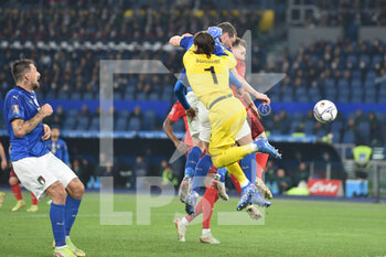 2021-11-12 - ROME, ITALY -  November 12 : Giovanni Di Loreno (2) of Italy  score goal   during the World Cup Qualifiers Group C soccer match between  Italy and Svizzera  at Stadio Olimpico on November 12,2021 in Rome,Italy  - FIFA WORLD CUP QATAR 2022 QUALIFIERS - ITALY VS SWITZERLAND - FIFA WORLD CUP - SOCCER