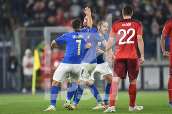 2021-11-12 - ROME, ITALY - November 12 : Giorginho (C) gestures after  misses The penalty during  World qualifiers group C soccer match between  
Italy and Svizzera  at Stadio Olimpico on November 12,2021 in Rome Italy - FIFA WORLD CUP QATAR 2022 QUALIFIERS - ITALY VS SWITZERLAND - FIFA WORLD CUP - SOCCER