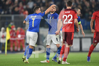 2021-11-12 - ROME, ITALY - November 12 : Giorginho(C) gestures after  misses The penalty during  World qualifiers group C soccer match between  
Italy and Svizzera  at Stadio Olimpico on November 12,2021 in Rome Italy - FIFA WORLD CUP QATAR 2022 QUALIFIERS - ITALY VS SWITZERLAND - FIFA WORLD CUP - SOCCER