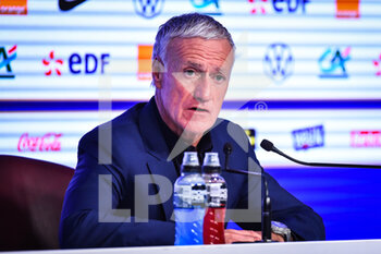 Press conference of the French national team coach Didier Deschamps - FIFA WORLD CUP - SOCCER