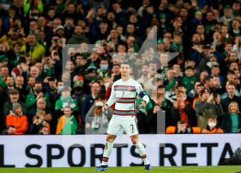 2021-11-11 - Cristiano Ronaldo of Portugal during the FIFA World Cup 2022, Qualifiers Group A football match between Republic of Ireland and Portugal on November 11, 2021 at Aviva Stadium in Dublin, Republic of Ireland - REPUBLIC OF IRELAND VS PORTUGAL - FIFA WORLD CUP - SOCCER