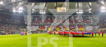 2021-11-11 - Tifo illustration during the FIFA World Cup 2022, Qualifiers Group J football match between Germany and Liechtenstein on November 11, 2021 at Volkswagen Arena in Wolfsburg, Germany - FIFA WORLD CUP 2022, QUALIFIERS GROUP J - GERMANY VS LIECHTENSTEIN - FIFA WORLD CUP - SOCCER